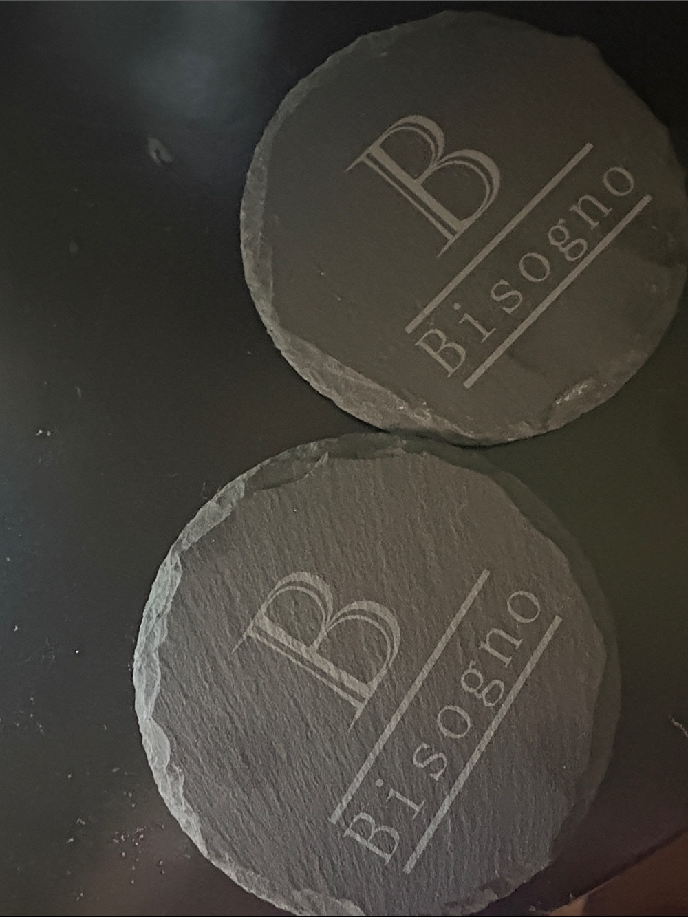 Black Slate Coasters - Set of 2